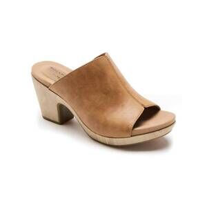 NEW ROCKPORT women's vivianne slide sandals in honey